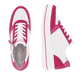 Weiße remonte Damen Sneaker D1C00-81 mit Reißverschluss sowie der Komfortweite G. Schuh von oben, liegend.