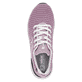Rosane waschbare Rieker Damen Sneaker Low 40103-30 mit einer flexiblen Sohle. Schuh von oben.