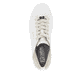 Weiße Rieker Damen Sneaker Low W0502-81 mit ultra leichter und dämpfender Sohle. Schuh von oben.