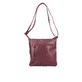 remonte Damen Handtasche Q0619-35 in Weinrot aus Kunstleder mit Reißverschluss. Handtasche Rückseite.