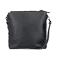 Rieker Damen Handtasche H1522-00 in Tiefschwarz aus Kunstleder mit Reißverschluss. Handtasche Rückseite.
