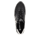 Schwarze remonte Damen Sneaker D1318-01 mit Reißverschluss sowie Komfortweite G. Schuh von oben.