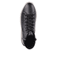 Schwarze Rieker Damen Sneaker High W0962-00 mit TR-Sohle mit leichtem EVA-Inlet. Schuh von oben.
