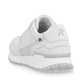 Weiße Rieker Damen Sneaker Low W0609-80 mit leichter und griffiger Sohle. Schuh von hinten.