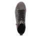 Graue Rieker Damen Sneaker High W0164-45 mit leichter und griffiger Sohle. Schuh von oben.