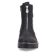 
Tiefschwarze Rieker Damen Kurzstiefel X5754-00 mit einer Profilsohle mit Blockabsatz. Schuh von vorne.