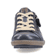 
Schieferblaue remonte Damen Schnürschuhe R1426-15 mit einer dämpfenden Profilsohle. Schuh von vorne.