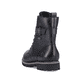 
Schwarze remonte Damen Biker Boots D8475-01 mit einer dämpfenden Profilsohle. Schuh von hinten