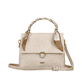 Rieker Damen Handtasche H1605-60 in Sandbeige aus Kunstleder mit Reißverschluss. Handtasche Vorderseite.