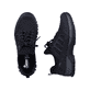 Tiefschwarze Rieker Damen Schnürschuhe M9850-00 mit einer schockabsorbierenden Sohle. Schuhpaar von oben.