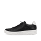 Schwarze Rieker Herren Sneaker Low U0400-00 mit einer abriebfesten Sohle. Schuh Außenseite.
