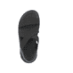 Schwarze Rieker Damen Trekkingsandalen V8408-00 mit einer super leichten Sohle. Schuh von oben.