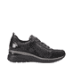 Schwarze remonte Damen Sneaker D2401-02 mit einer flexiblen Sohle mit Keilabsatz. Schuh Innenseite