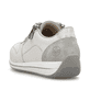 Weiße Rieker Damen Sneaker Low N1100-80 mit Reißverschluss sowie Extraweite H. Schuh von hinten.
