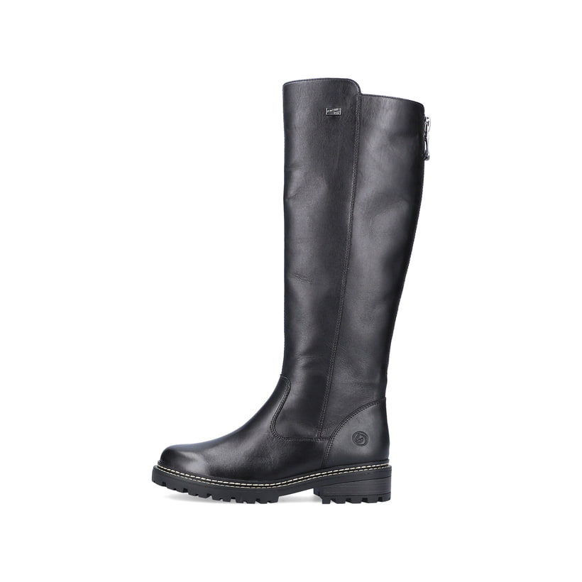 remonte Damen Hochschaftstiefel nachtschwarz