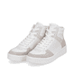 
Macciatoweiße remonte Damen Sneaker D0J70-80 mit einer besonders leichten Sohle. Schuhpaar schräg.