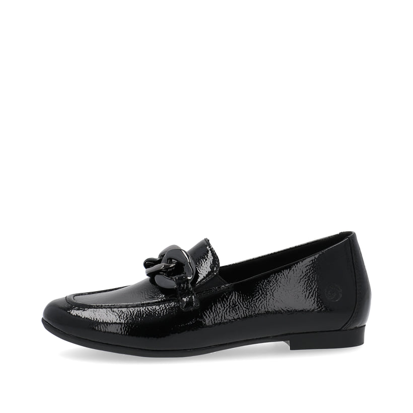 remonte Damen Loafers glanzschwarz