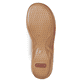Weiße Rieker Damen Pantoletten 60888-80 mit einem Klettverschluss. Schuh Laufsohle.