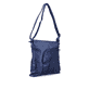 remonte Damen Handtasche Q0705-14 in Königsblau aus Kunstleder mit Reißverschluss. Handtasche linksseitig.
