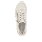 Hellbeige remonte Damen Sneaker D0G09-80 mit Reißverschluss sowie Extraweite H. Schuh von oben.