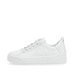 Weiße Rieker Damen Sneaker Low W0705-80 mit strapazierfähiger Sohle. Schuh Außenseite.