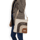 remonte Damen Handtasche Q0705-60 in Beigeweiß-Metallic aus Kunstleder mit Reißverschluss. Handtasche getragen.