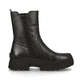 Schwarze Rieker Damen Chelsea Boots W0380-01 mit einer Plateausohle. Schuh Innenseite.
