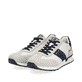 Graue Rieker Herren Sneaker Low U0306-80 mit leichter und griffiger Sohle. Schuhpaar seitlich schräg.