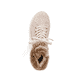 
Hellbeige Rieker Damen Schnürstiefel X8542-60 mit einer robusten Profilsohle. Schuh von oben