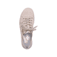 
Cremebeige Rieker Damen Sneaker Low N5935-62 mit einer schockabsorbierenden Sohle. Schuh von oben