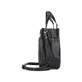 Rieker Damen Handtasche H1505-00 in Nachtschwarz aus Kunstleder mit Reißverschluss. Handtasche linksseitig.