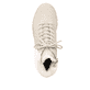 
Hellbeige Rieker Damen Schnürstiefel Z1101-62 mit einer robusten Profilsohle. Schuh von oben