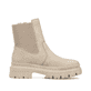 Beige Rieker Damen Chelsea Boots Y9373-62 mit Reißverschluss sowie einer Profilsohle. Schuh Innenseite