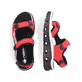 Rote Rieker Damen Trekkingsandalen 64074-33 mit einer ultra leichten Sohle. Schuh von oben, liegend.