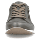 Grüne Rieker Herren Sneaker Low 11903-52 mit einem Reißverschluss. Schuh von vorne.