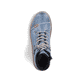 
Himmelblaue Rieker Damen Schnürstiefel Z6644-14 mit einer robusten Profilsohle. Schuh von oben