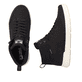 Schwarze Rieker EVOLUTION Herren Sneaker 07100-00 mit Schnürung und Reißverschluss. Schuhpaar von oben.