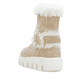 Beige Rieker Damen Kurzstiefel W2073-62 mit ultraleichter und flexibler Sohle. Schuh von hinten.