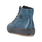 
Blaue Rieker Damen Schnürstiefel N2710-12 mit einer robusten Profilsohle. Schuh von hinten