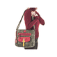 Rieker Damen Handtasche H1340-56 in Khaki-Kirschrot aus Kunstleder mit Reißverschluss. Handtasche getragen.