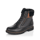 
Schwarze remonte Damen Schnürstiefel D8463-01 mit einer dämpfenden Profilsohle. Schuh seitlich schräg