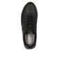 Schwarze Rieker Herren Sneaker Low U0304-00 mit leichter und griffiger Sohle. Schuh von oben.