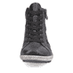 
Graphitschwarze remonte Damen Schnürschuhe R1484-02 mit einer flexiblen Profilsohle. Schuh von vorne.