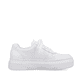 Weiße Rieker Damen Sneaker Low M1903-80 mit einer Plateausohle. Schuh Innenseite.