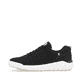Schwarze waschbare Rieker Herren Sneaker Low U1102-00 mit einer flexiblen Sohle. Schuh Außenseite.