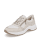 
Sandbeige remonte Damen Sneaker D0G02-60 mit einer besonders leichten Sohle. Schuh seitlich schräg