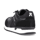 Schwarze Rieker Herren Sneaker Low U0303-00 mit leichter und griffiger Sohle. Schuh von hinten.