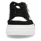 Weiße Rieker Damen Sneaker Low N4903-80 mit einem Reißverschluss. Schuh von vorne.