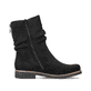 Graphitschwarze Rieker Damen Kurzstiefel 73560-00 mit einer robusten Profilsohle. Schuh Innenseite