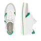 Weiße remonte Damen Sneaker D1C00-80 mit Reißverschluss sowie der Komfortweite G. Schuh von oben, liegend.